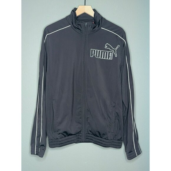 Puma Men's Medium Black Full-Zip Track Jacket - Picture 1 of 7